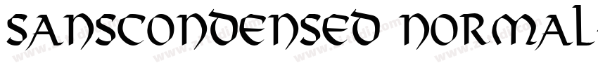 SansCondensed Normal字体转换